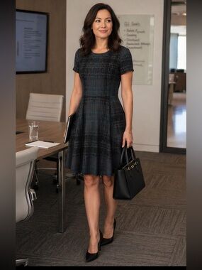 BETSEY JOHNSON
Print Ponte Fit & Flare Dress